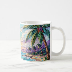 Impasto Beach and Sea Glass Sunset and Sunrise Coffee Mug