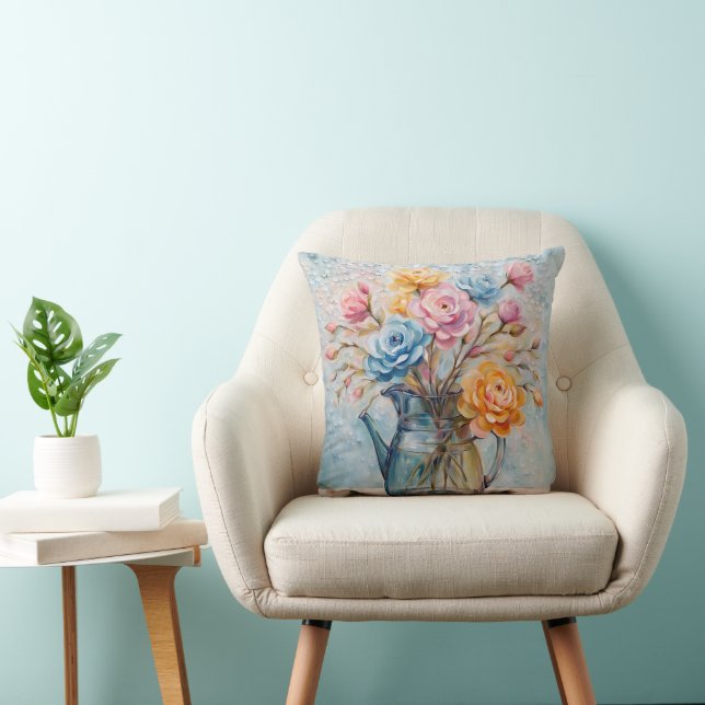 Impasto Floral Pitcher Cushion (Chair)