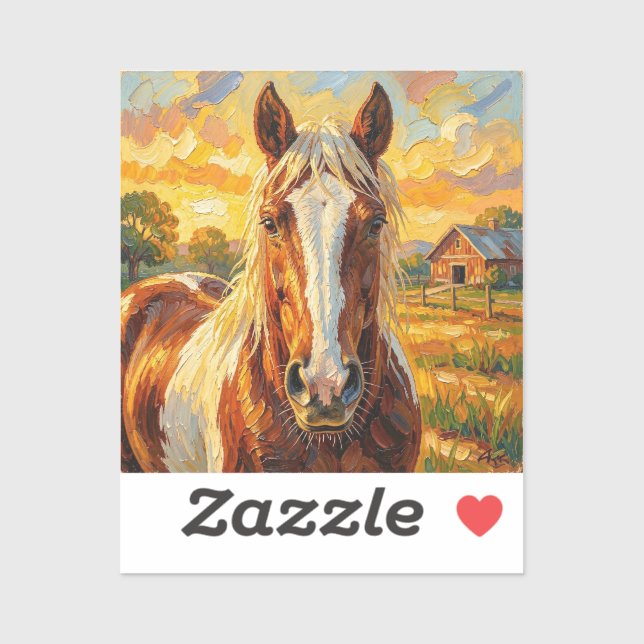 Impasto Horse on a Farm   (Sheet)