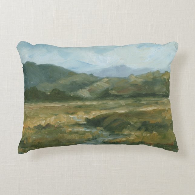 Impasto Landscape III Decorative Cushion (Front)