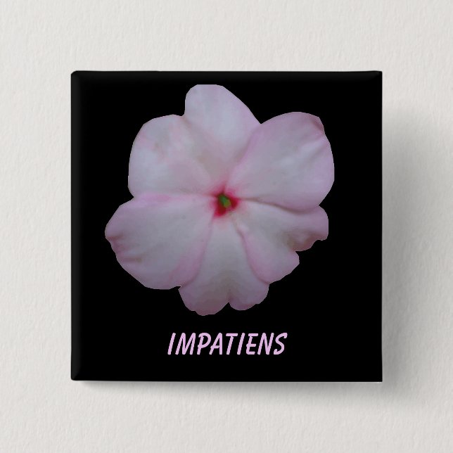 Impatiens Customisable Button (Front)