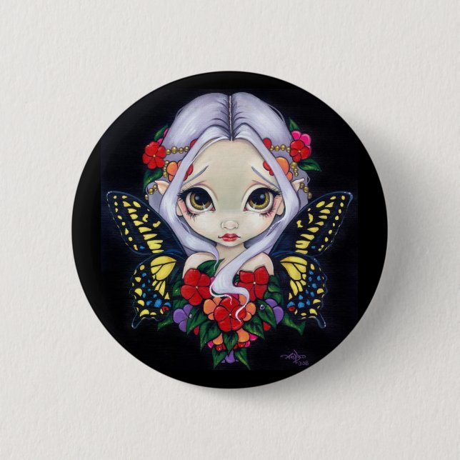 "Impatiens Fairy" Button (Front)