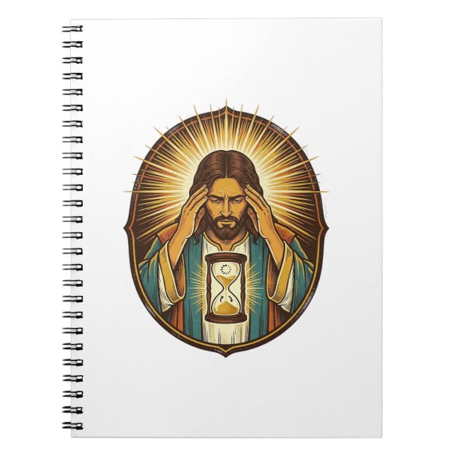 Impatient Jesus Loading Hourglass Slow Internet Te Notebook (Front)