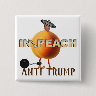 Impeach / Anti Trump, 15 Cm Square Badge
