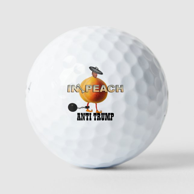Impeach / Anti Trump, Golf Balls (Front)