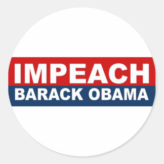 Impeach Barack Obama Classic Round Sticker