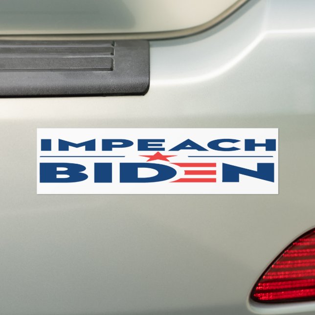 Impeach Biden Anti Joe Biden Bumper Sticker (On Car)