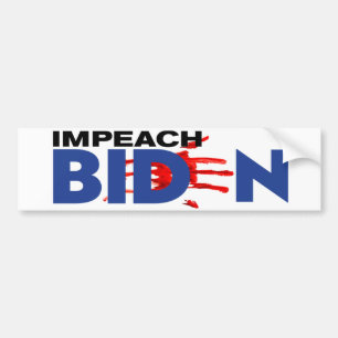 IMPEACH BIDEN bloody handprint sticker