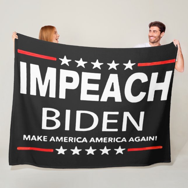 IMPEACH BIDEN FLEECE BLANKET (In Situ)