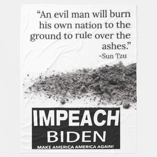 IMPEACH BIDEN FLEECE BLANKET (Front)