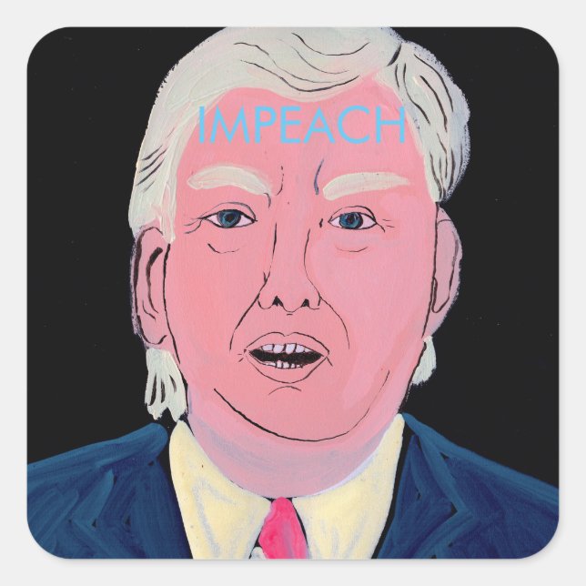 IMPEACH NOW SQUARE STICKER (Front)