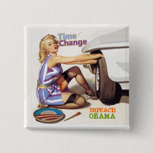 Impeach Obama 15 Cm Square Badge