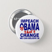 Impeach Obama 6 Cm Round Badge (Front & Back)