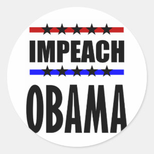 Impeach Obama Classic Round Sticker