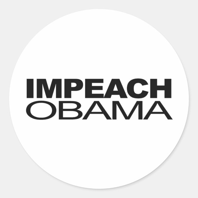 Impeach Obama Classic Round Sticker (Front)