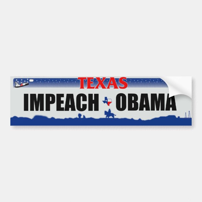 Impeach Obama - Texas Bumper Sticker (Front)