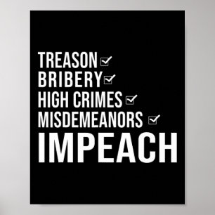 Impeach President Trump Political Statement Poster