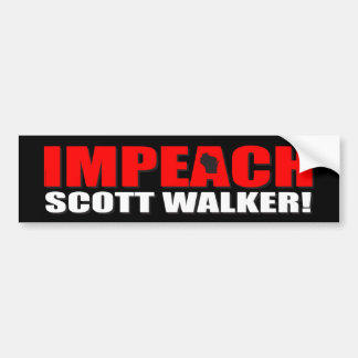 Impeach Scott Walker Bumper Sticker