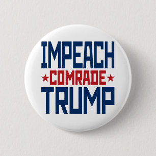 Impeach Soviet Comrade Trump - Anti Trump 6 Cm Round Badge