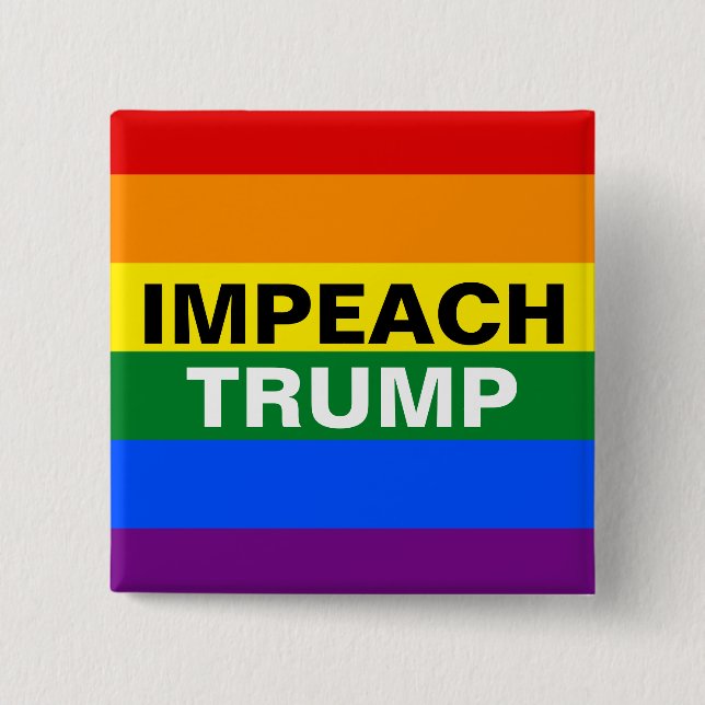Impeach Trump 15 Cm Square Badge (Front)