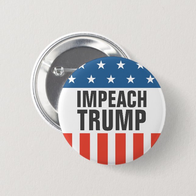 Impeach Trump 6 Cm Round Badge (Front & Back)