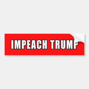 IMPEACH TRUMP BUMPER STICKER BRIGHT RED