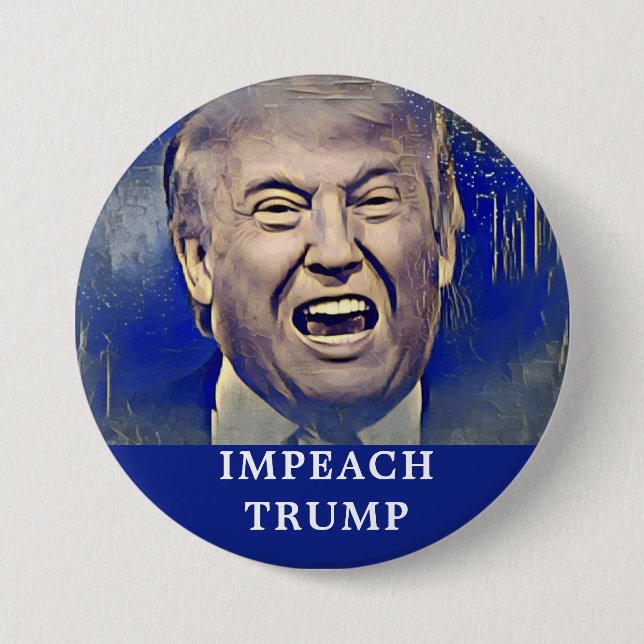 Impeach Trump Funny Button (Front)