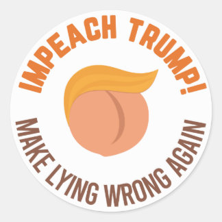 Impeach Trump - Make Lying Wrong Again Classic Round Sticker