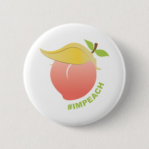 Impeach Trump Peach 6 Cm Round Badge
