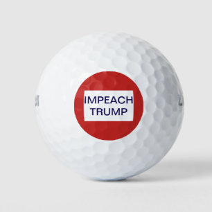 Impeach Trump Red and White Golf Balls