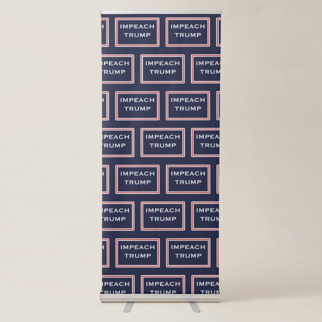 Impeach Trump Step and Repeat Selfie Backdrop Retractable Banner (Front)