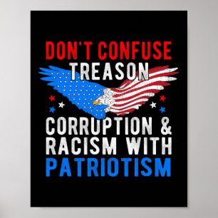 Impeach Trump Treason Corruption Racism Saying Mem Poster