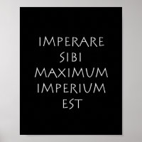 Imperare sibi maximum imperium est