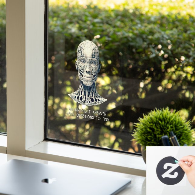 Imperfect Answer Transparent Window Cling (Office)