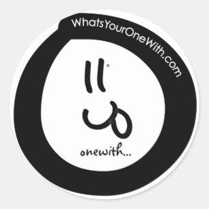 imperfect, carefree, whimsical "O" onewith... Classic Round Sticker