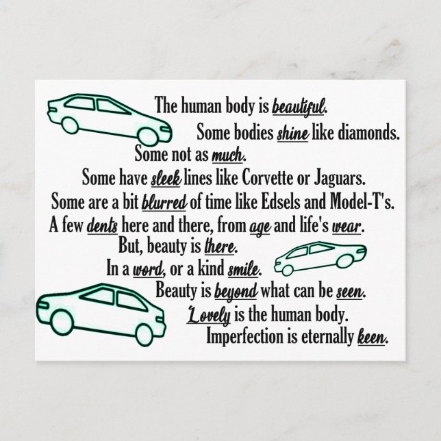 Imperfection is Keen Collection  Holiday Postcard (Front)