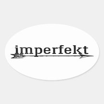 imperfekt sticker w/ arrow