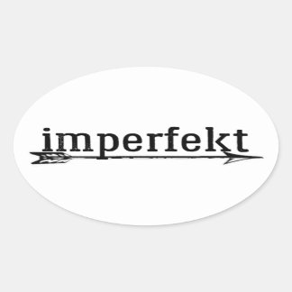 imperfekt sticker w/ arrow