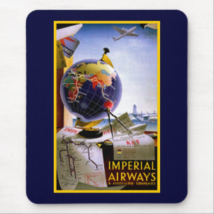 Imperial Airways Globe Mouse Mat