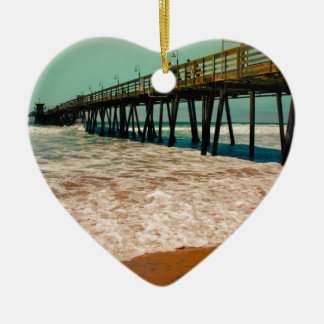 Imperial Beach Pier Ceramic Tree Decoration