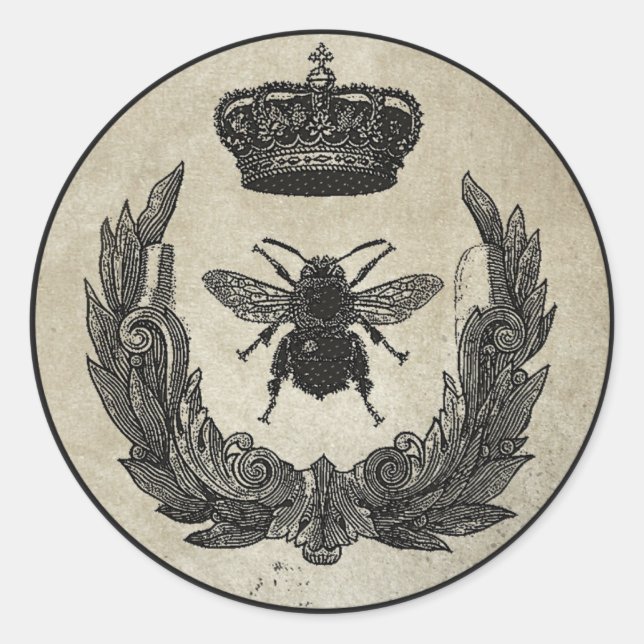 Imperial Bee Classic Round Sticker (Front)