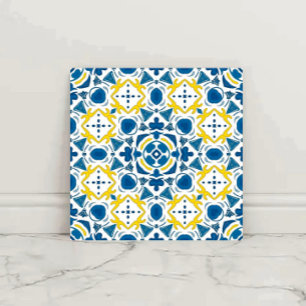Imperial Blue Elegant Geometric Mosaic Tile