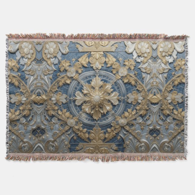  Imperial Blue  Throw Blanket (Front)