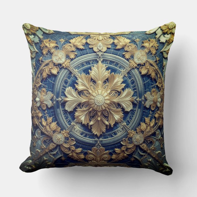  Imperial Blue Throw Cushion 51 x 51 cm (Front)