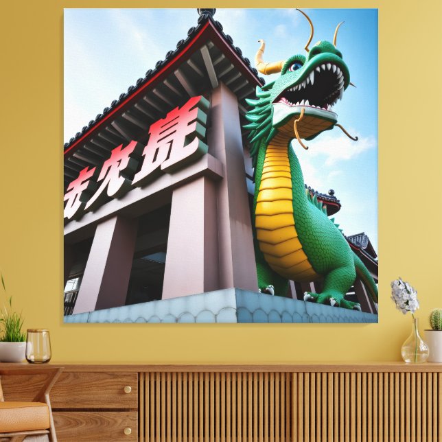 Imperial Chinese Dragon Canvas Print (Insitu(LivingRoom))