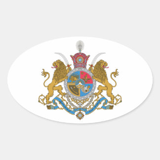 Imperial Coat of Arms of Iran (1925-1979) Oval Sticker