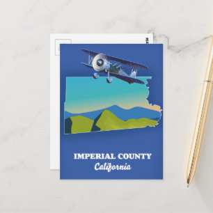 Imperial County California travel map Postcard