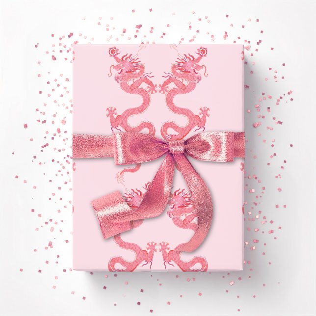 Imperial Dragon in Pink Wrapping Paper (Creator Uploaded)