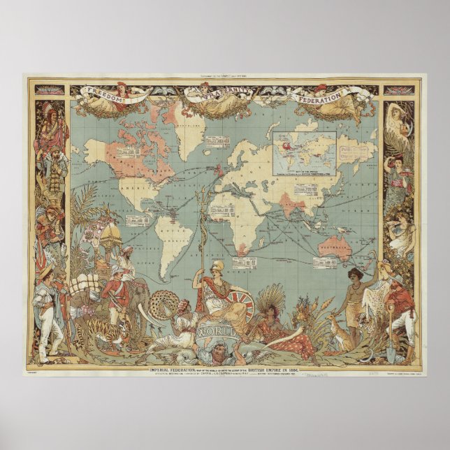 Imperial Federation 1886 | Walter Crane Poster (Front)