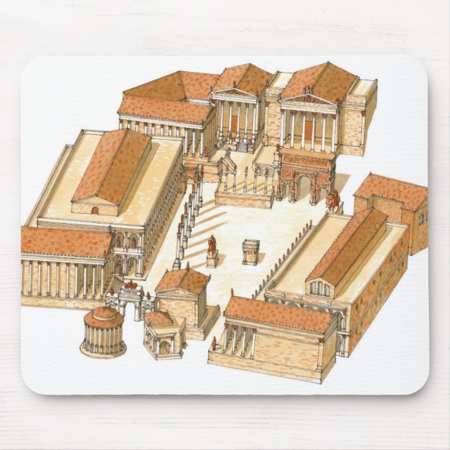 Imperial Forum. Rome. Aerial view Mouse Mat (Front)